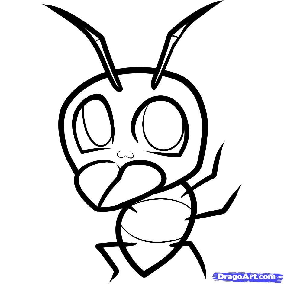 Learn How to Draw an Ant For Kids, Animals For Kids, For Kids ...