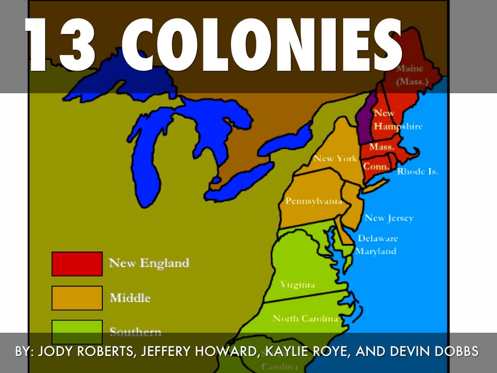 The 13 Colonies - ThingLink