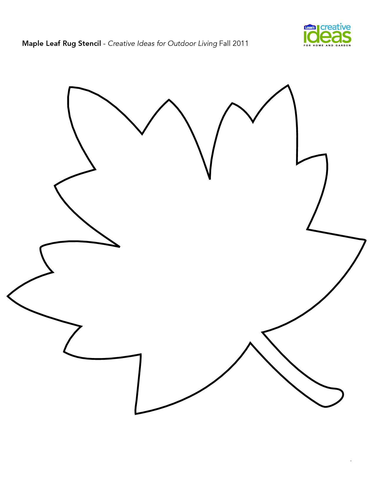 Large Leaf Template