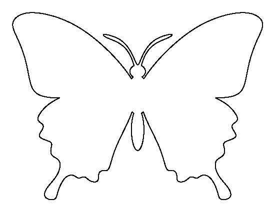 Butterfly pattern. Use the printable outline for crafts, creating ...