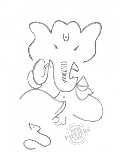 Shri Ganesh Sketch - Cliparts.co