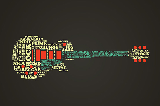 Guitar Music Art | Fonts Inspirations | The Design Inspiration