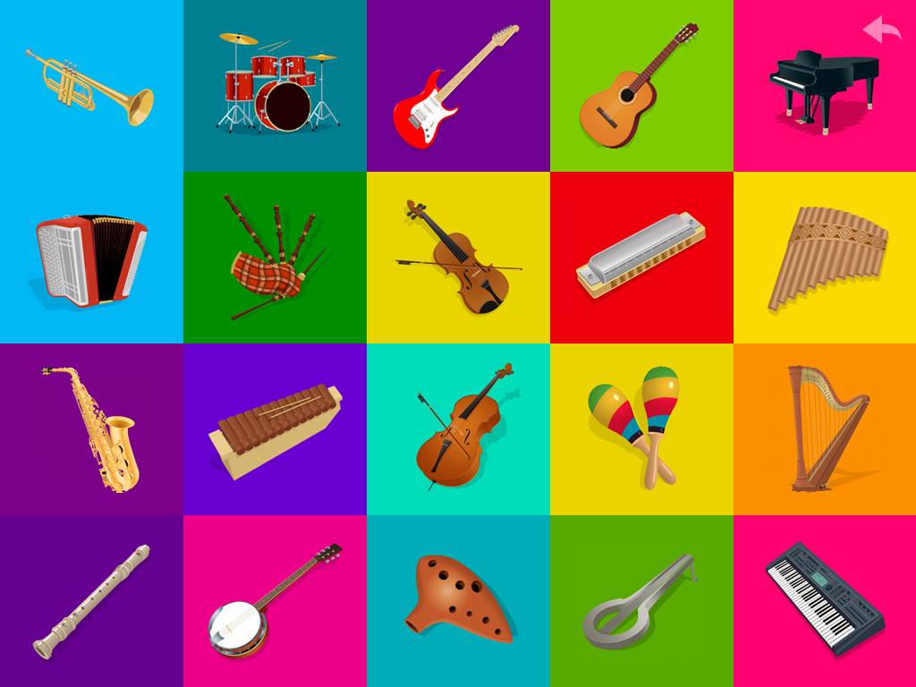 Musical Instruments HD - Picture book, quiz, flipbook, sounds and ...