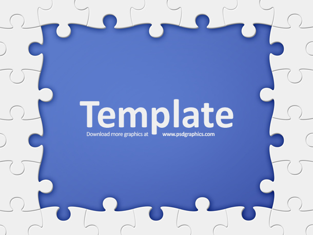 Puzzle frame template PSD | Icons PSD