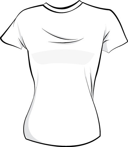 DeviantArt: More Like Girly shirt template by the-skunk