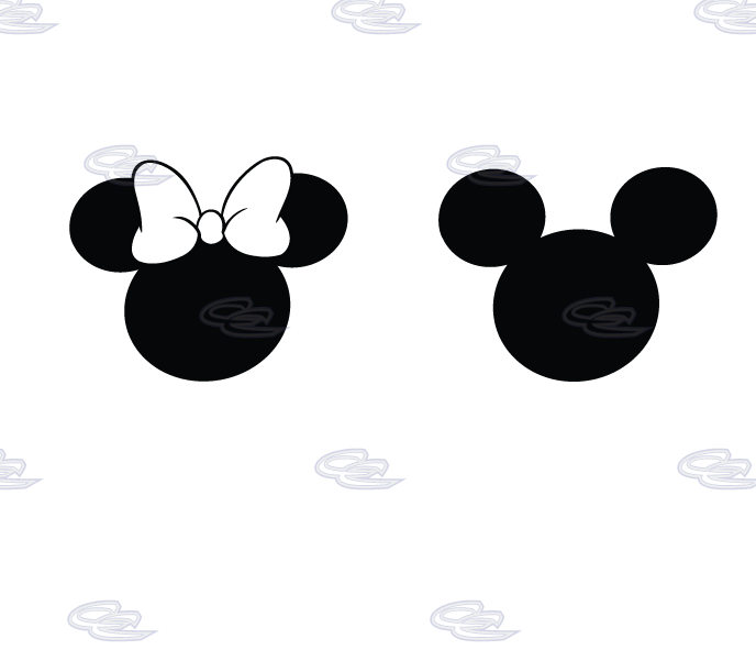 Mickey And Minnie Mouse Silhouette - Cliparts.co