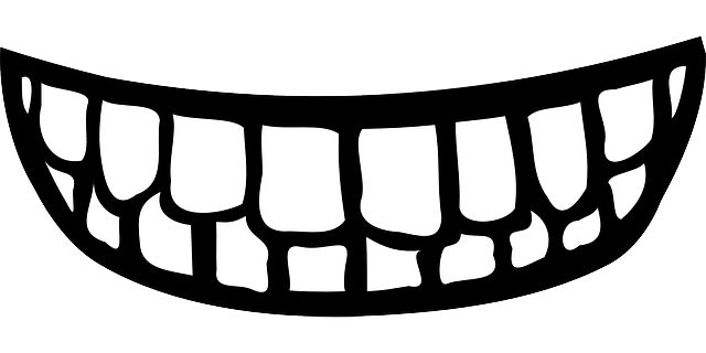 Teeth Mouth Smile Black And White Outline Dental | Scrapbook ...