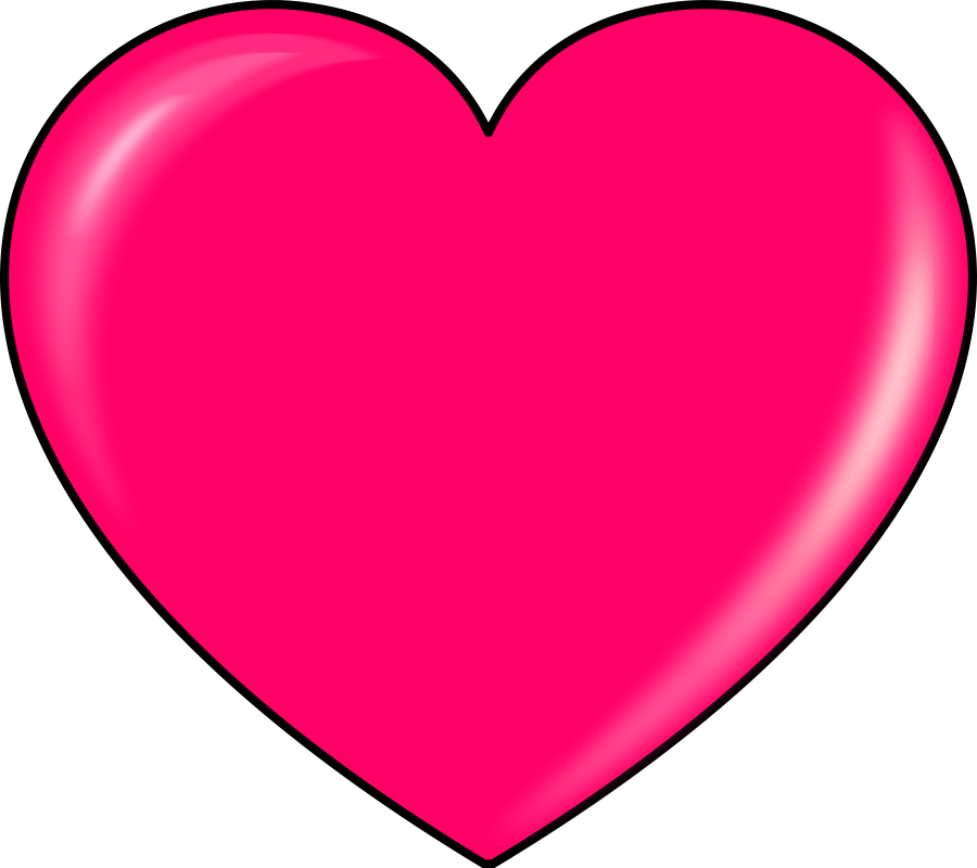 Pink heart large 900pixel clipart, Pink heart design