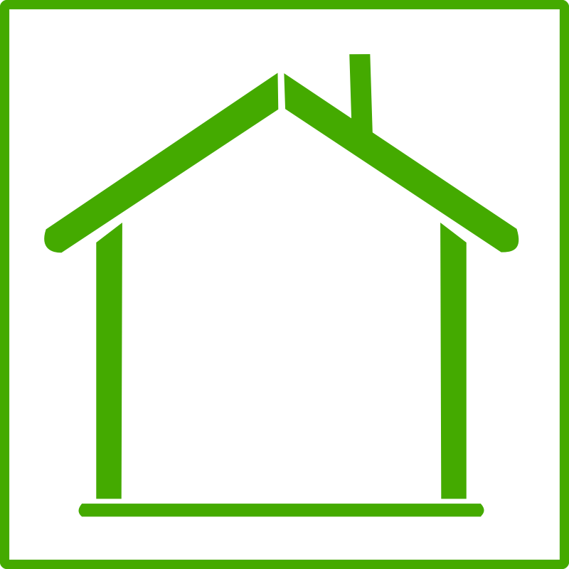 Clipart - eco green house icon