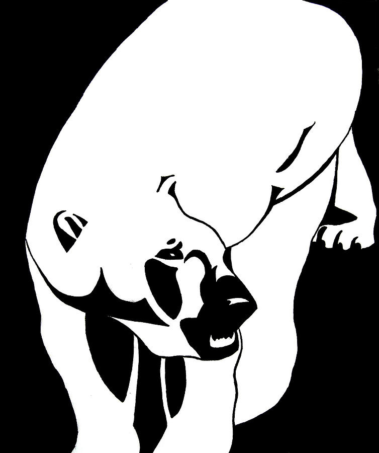 Polar Bear by Annie Nelson - Polar Bear Drawing - Polar Bear Fine ...