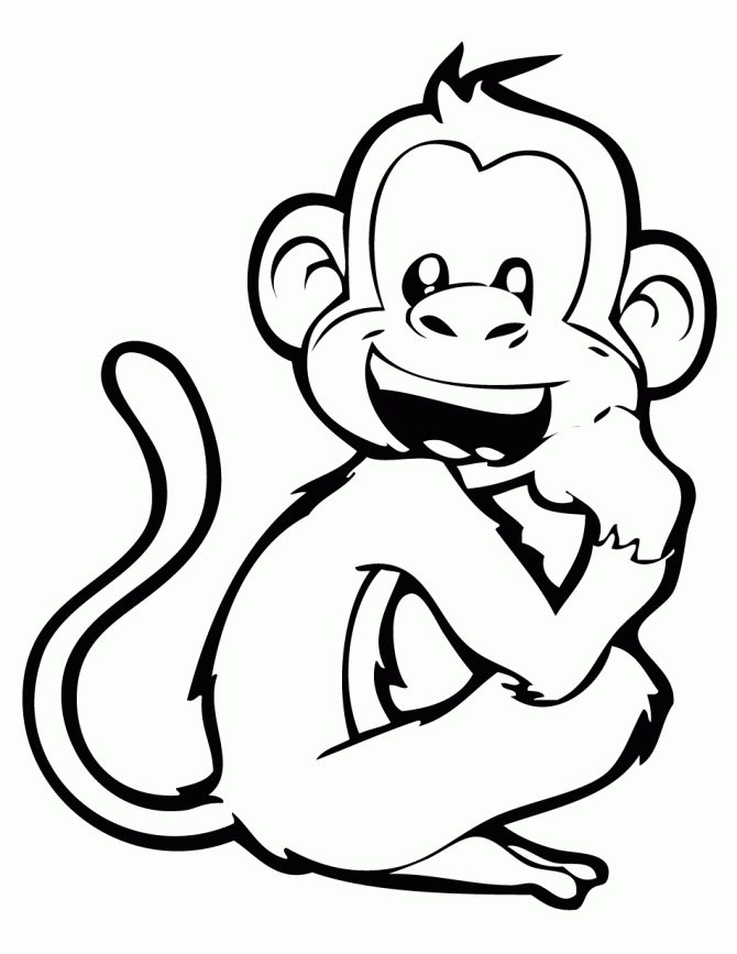 Free Monkey Coloring Pages - Free Printable Coloring Pages | Free ...