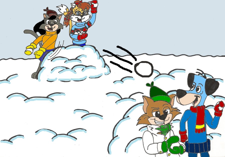 Snowball Fight Cartoon | lol-