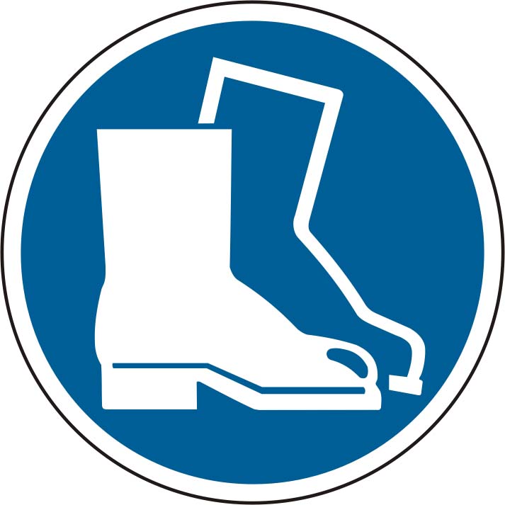 400mm Dia. Safety Boots Symbol Floor Graphic Sign | 400mm Dia ...