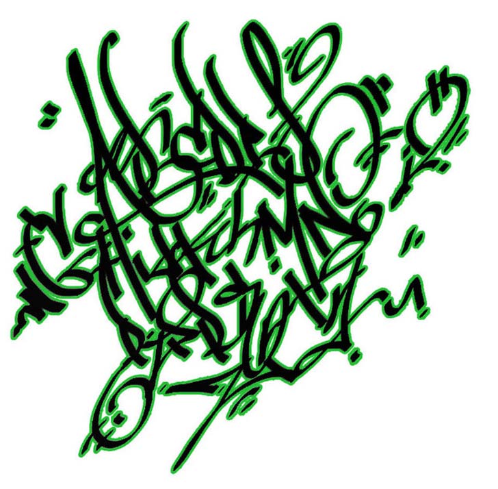 Green Graffiti Alphabet Letters, Tag Alphabets | Graffiti Alphabet ...