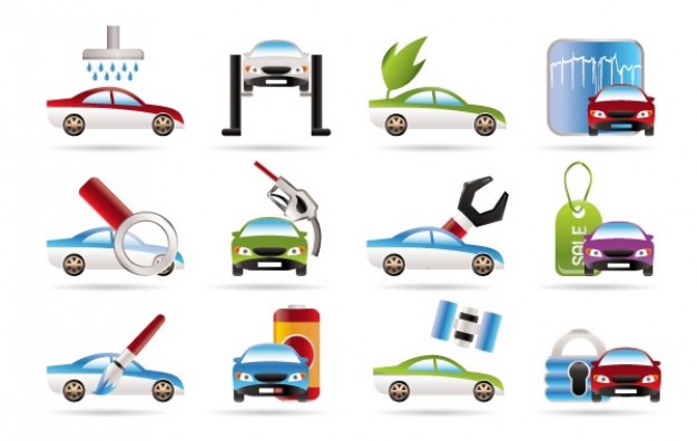 Car Services Vector Icons Vector | Free Download