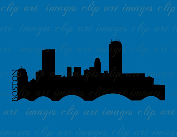 Boston Clip Art Royalty Free Skyline Silhouette by ImagesClipArt