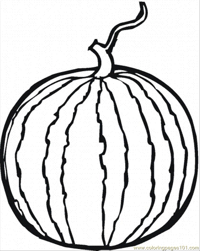 Coloring Pages Watermelon 2 (Food & Fruits > Watermelon) - free ...