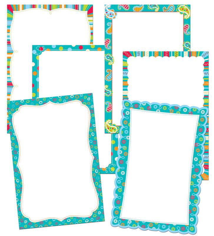 Fancy Chart Cards Dots On Turquoise 10 Inch Designer Cut Outs ...
