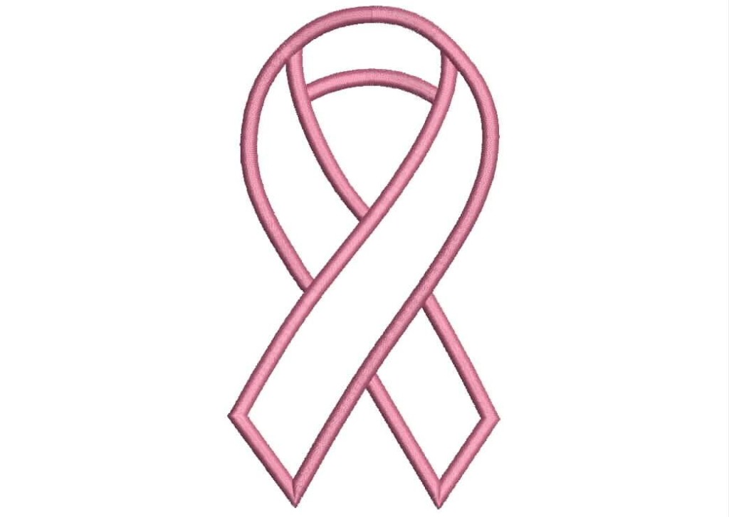 Breast Cancer Ribbon Outline Vector -