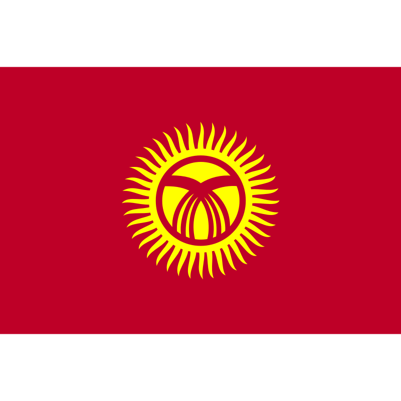 Clipart - Flag of Kyrgyzstan