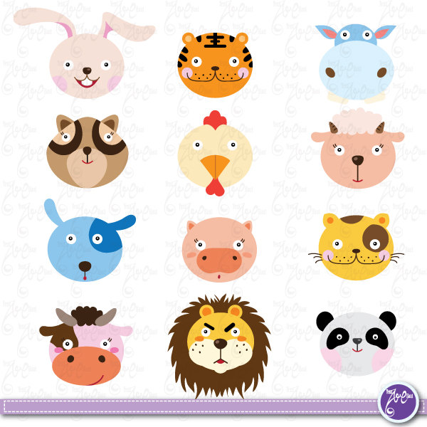 Popular items for cute animal clip art on Etsy