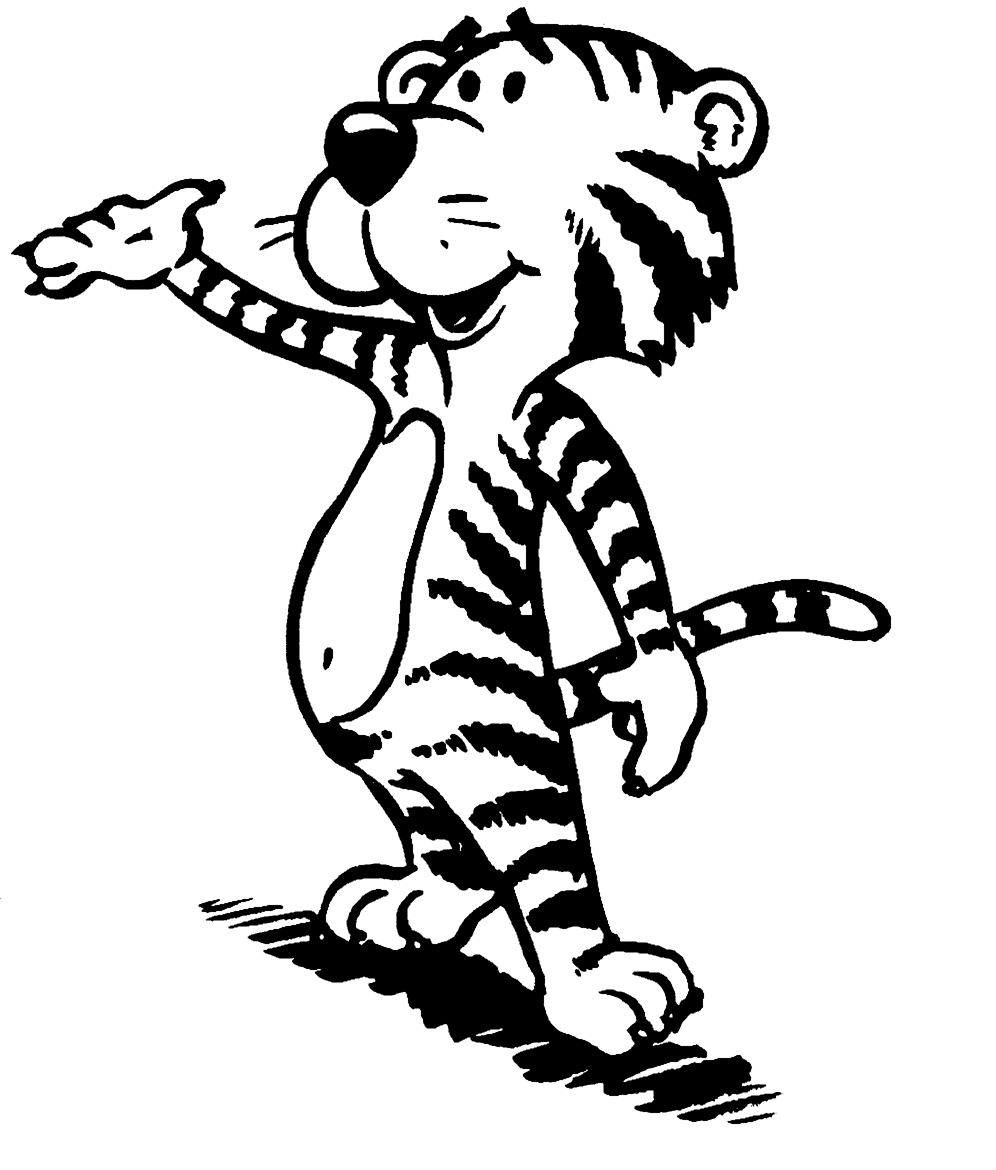 clipart tiger black and white - photo #29