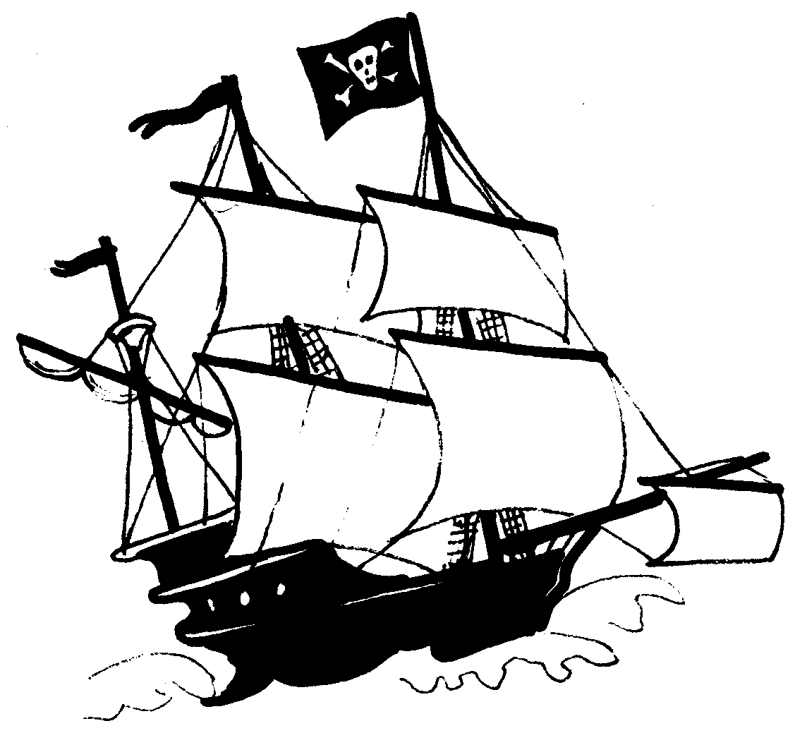 Pirate Ship Clipart Black And White | Clipart Panda - Free Clipart ...
