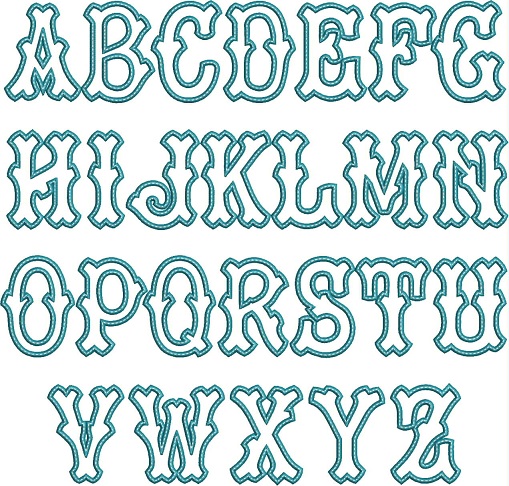 Tagliato Applique Font - Regular Sizes