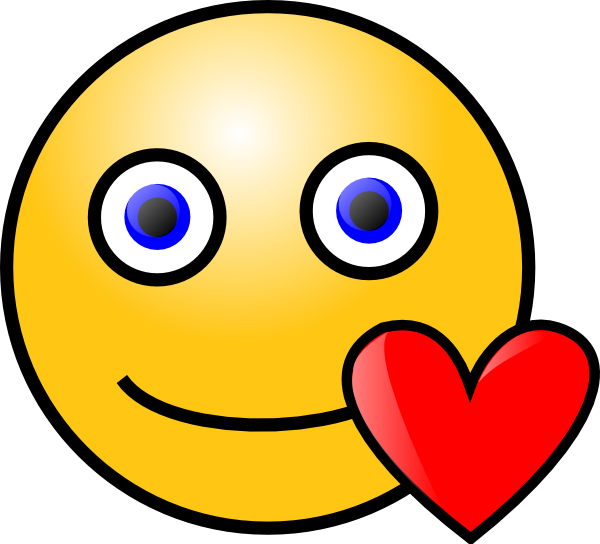 Love Heart Smiley clip art - vector clip art online, royalty free ...