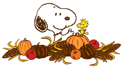 Snoopy & Woodstock Thanksgiving Cartoon Clipart Image Picture 2