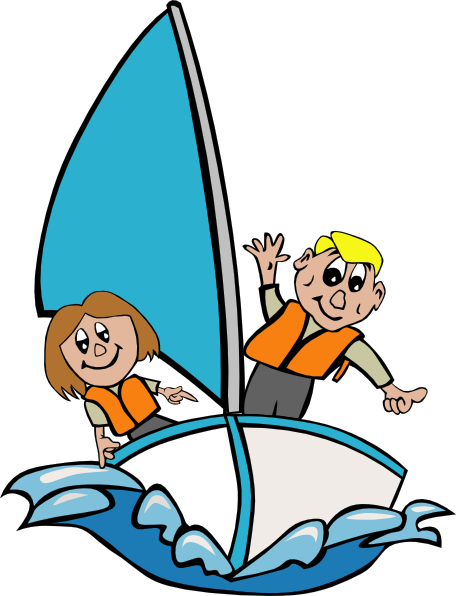 Sailboat With Kids clip art - vector clip art online, royalty free ...