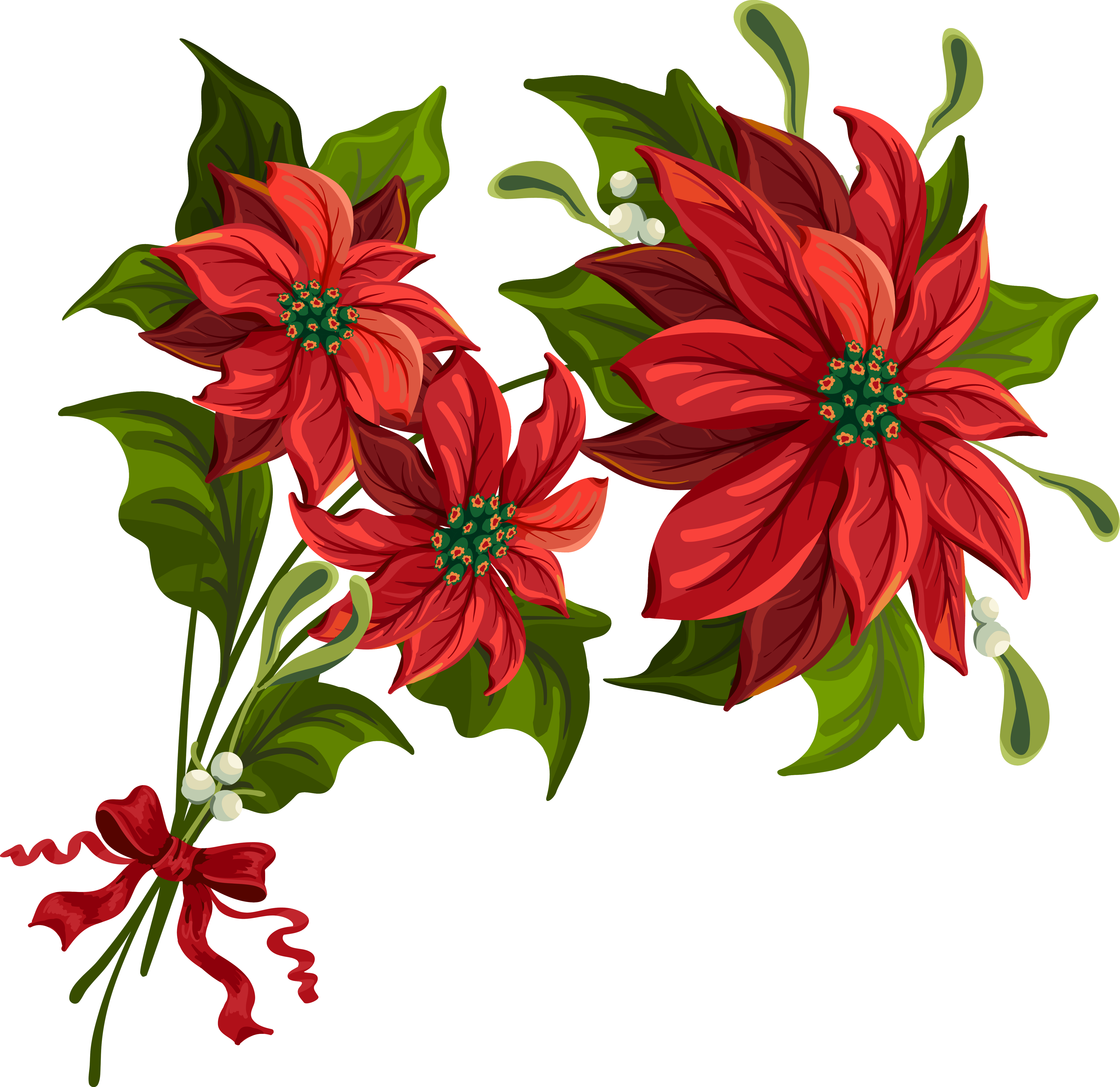 Pix For > Poinsettia Plant Clip Art