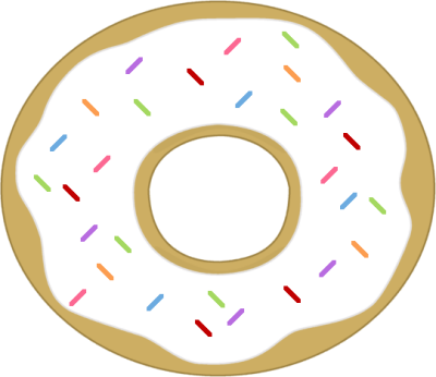 Donut with Sprinkles Clip Art - Donut with Sprinkles Image