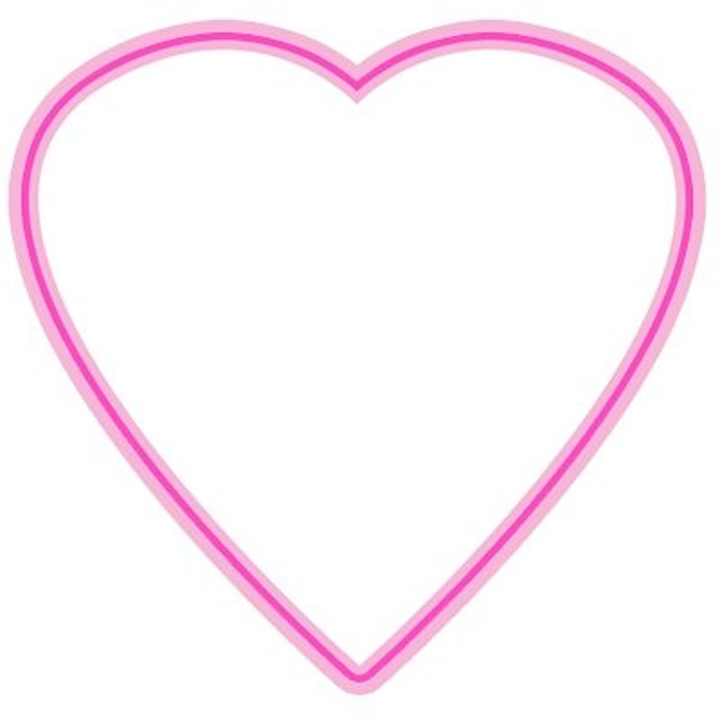 Beautiful Pink Heart Template Frame To Print And Color | Coloring