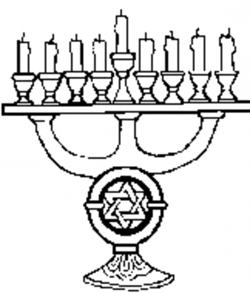 Chanukah Is Cool And Very Nice Ornaments Coloring Page - Kids ...