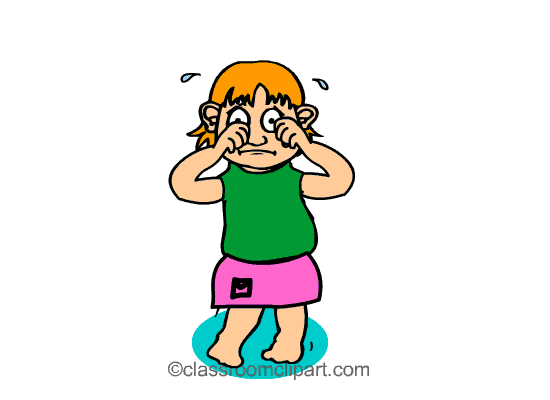 Children Animated Clipart: crying_girl_cc : Classroom Clipart
