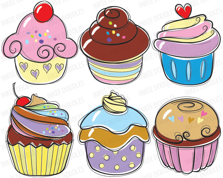 Popular items for cupcake clip art on Etsy