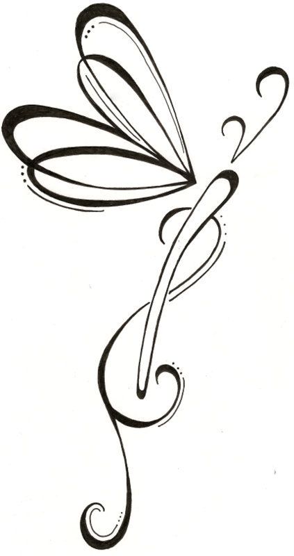 Dragonfly Drawing Original Tattoo