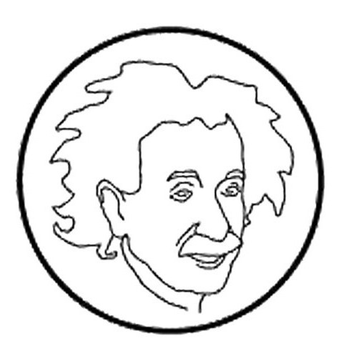 Photos Albert Einstein Inside A Circle Coloring Photos - Figure ...