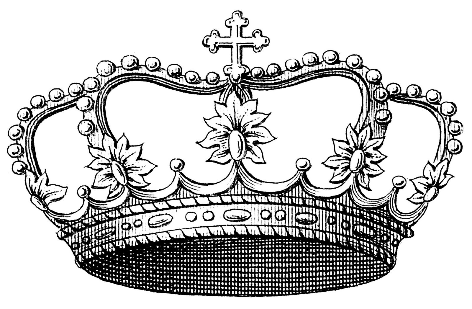 Vintage Clip Art Image - Delicate Princess Crown - The Graphics Fairy