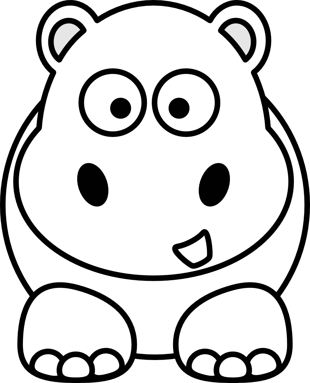 Cartoon Animals Black And White Pictures 5 HD Wallpapers | amagico.com