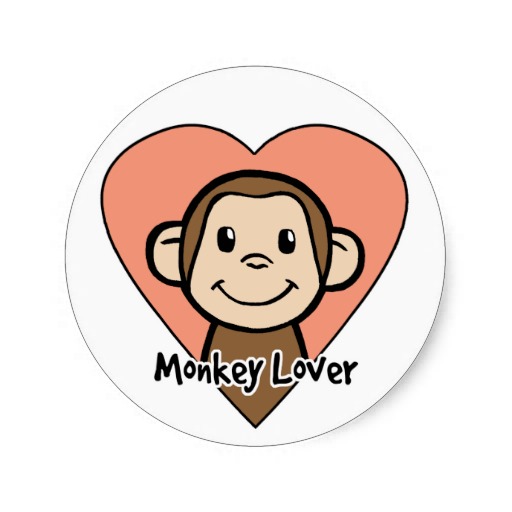 Cute Cartoon Clip Art Smile Monkey Love in Heart Coffee Mug | Zazzle