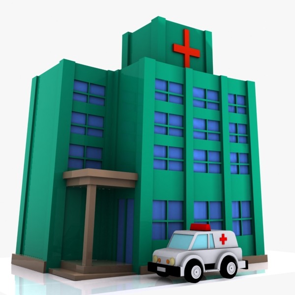 3d car hospital model