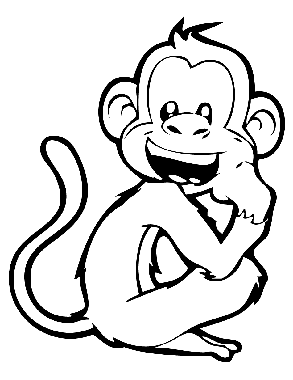 Images For > Hanging Monkey Drawing