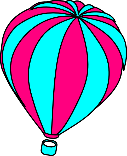 Hot Air Balloon Grey clip art - vector clip art online, royalty ...