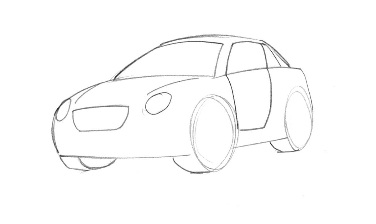 Learn How To Draw A Cartoon Car Easy | Junior Car Designer
