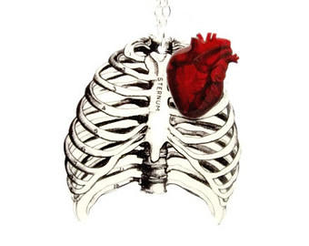 Anatomical Lungs & Heart Necklace Anatomy by TheSpangledMaker