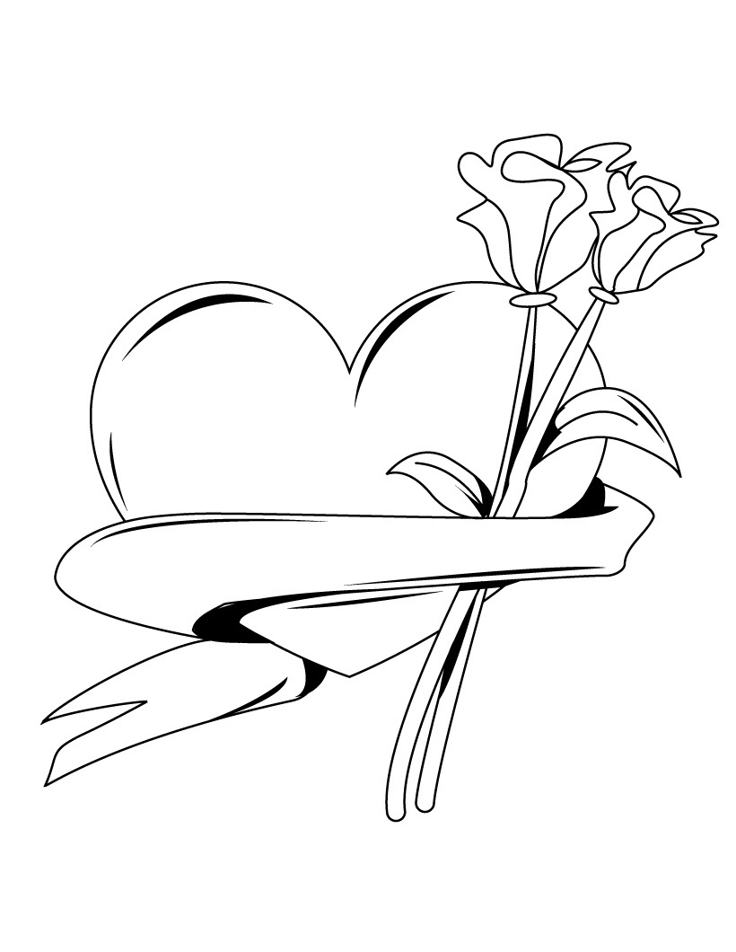 Heart Coloring Page For Toddlers