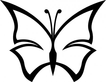 clip art butterfly black and white | Maria Lombardic