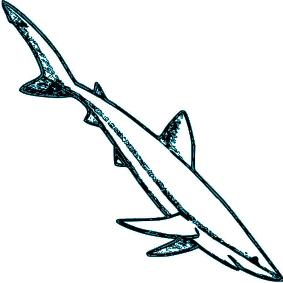 Blue Shark SVG Vector file, vector clip art svg file - ClipartsFree